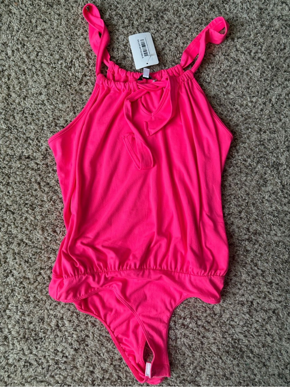 White birch Hot Pink One-Piece Bodysuit